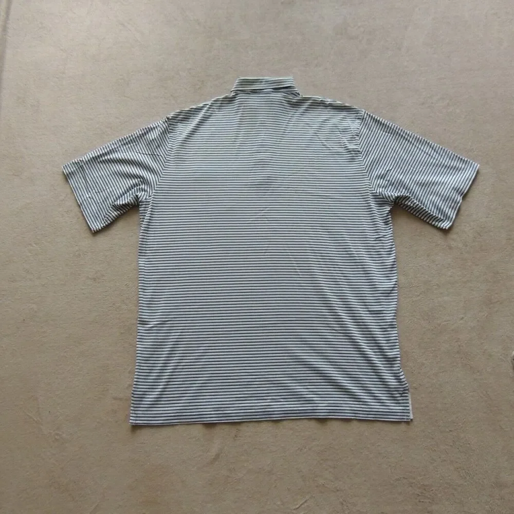 Ralph Lauren Polo Golf men's Short Sleeves Polo Shirt Blue Striped Sz L